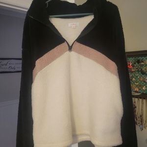 Fuzzy fleece jacket. Size XL